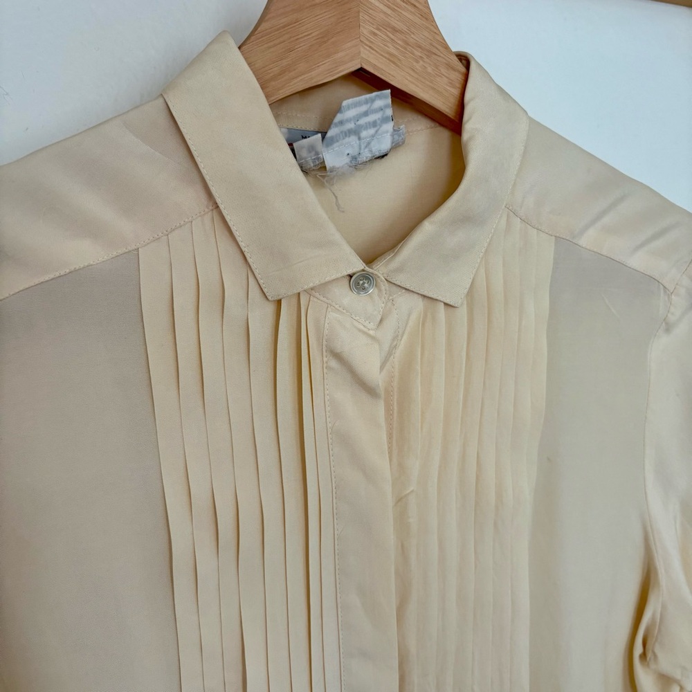 Talbots Silk Cream Blouse 4